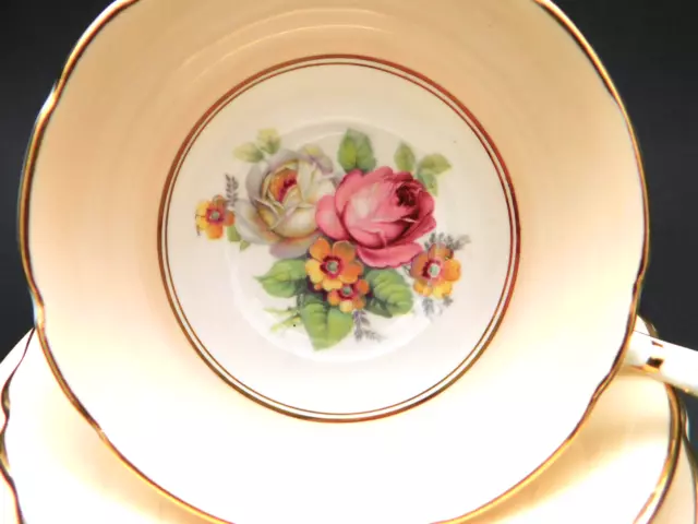 Vintage Paragon Floral China Trio Cup Saucer Plate By Appointment Queen Mary