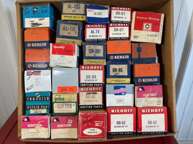 1940 's - 1960 's IGNITION DISTRIBUTOR CAP LOT  (29) NORS AMPCO NIEHOFF FILKO
