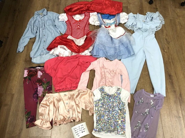 Girls age 7-8 years clothes bundle Next Ted baker river island fancy dress tops