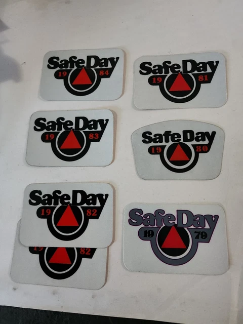 (7) NOS Vintage 1979-1984 Safe Day Westmoreland Coal Mining Stickers