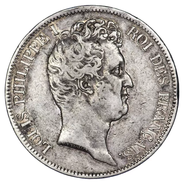 France Louis-Philippe 5 francs 1831 Q Argent Perpignan tête nue tr.creux Monnaie