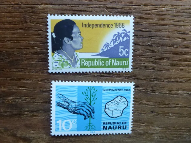 Nauru 1968 Independence Pair  Mint Stamps