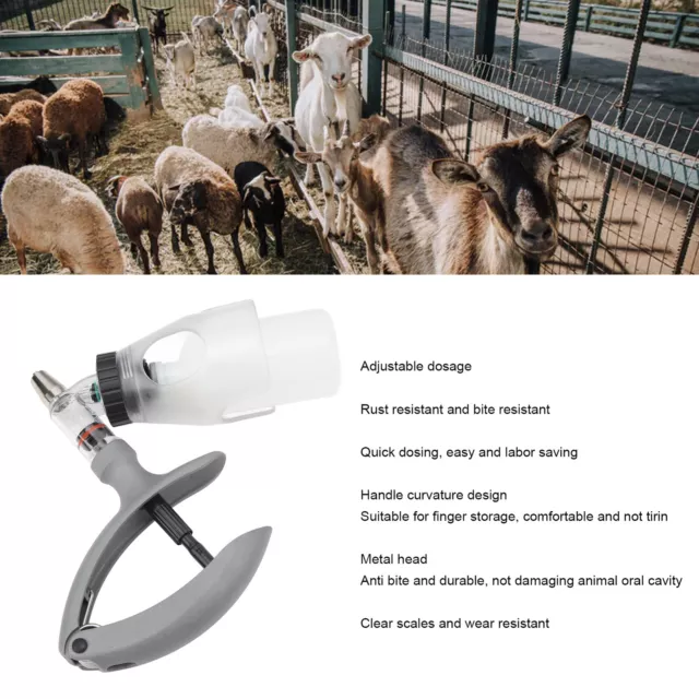 Animal Injector Syringe Automatic Syringe Veterinary Vaccine Injection 5ML