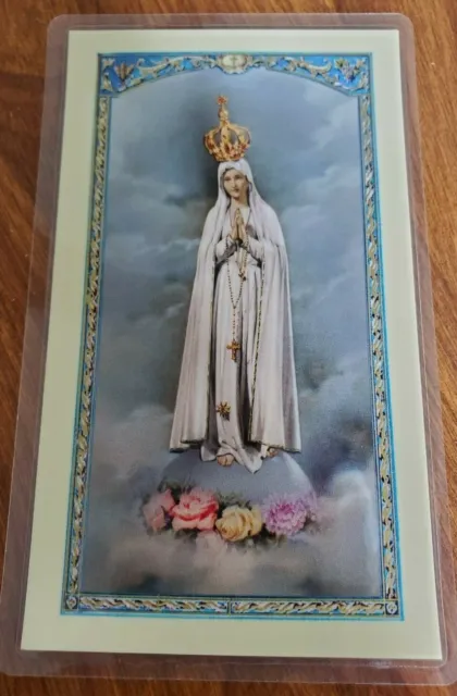 OUR LADY OF Fatima laminated prayer card £1.93 - PicClick UK
