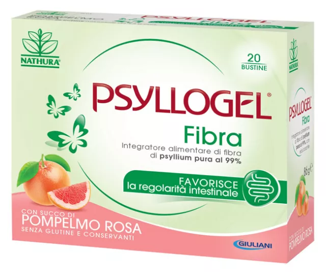 Nathura Psyllogel Fibra Integratore Alimentare Gusto Pompelmo Rosa, Senza Glutin