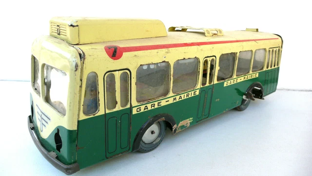 Jouet Ancien Autobus à Friction Joustra – Tôle Renault Londres – Vintage
