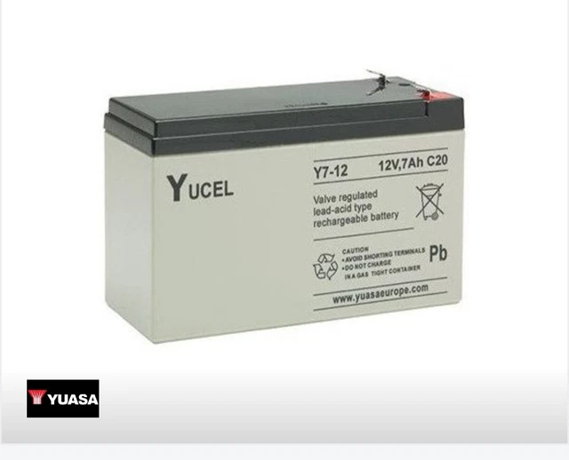 Batterie Plomb YUASA NP7-12L - 12V 7Ah - Pour Alarme Incendie - Dimensions 151x65x97.5 Mm