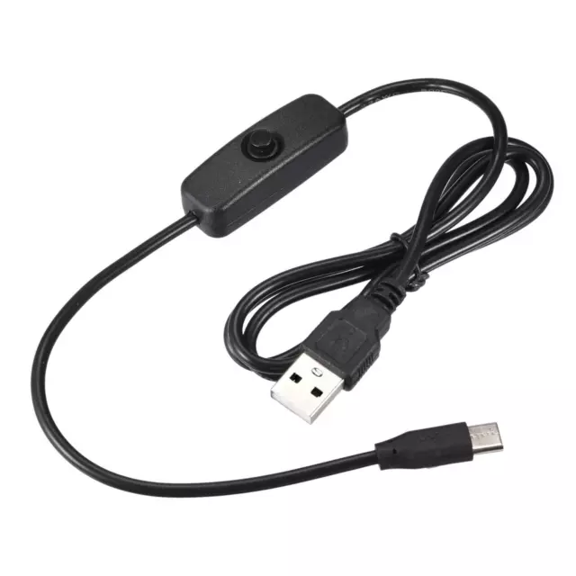 USB Câble ON/Off Interrupteur Mâle à Type-C Mâle Corde 1M pour LED Bureau Lamp