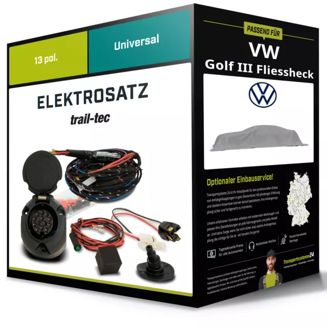 Elektrosatz 13-pol universell für VW Golf III Fliessheck 08.1991-09.1997 NEU