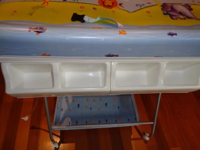 Baby Change Bath Table Folding with Wheels