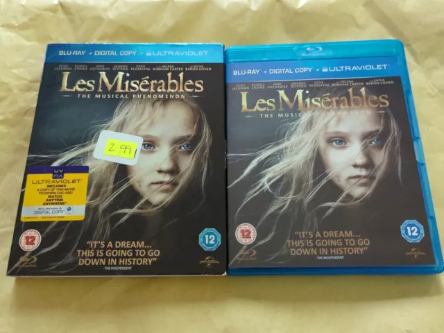 les miserables blu ray With Slip Cover