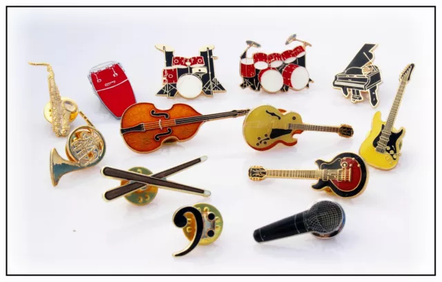 Musikinstrument Pin Abzeichen. Perfektes Geschenk für Musiker und Musikliebhaber