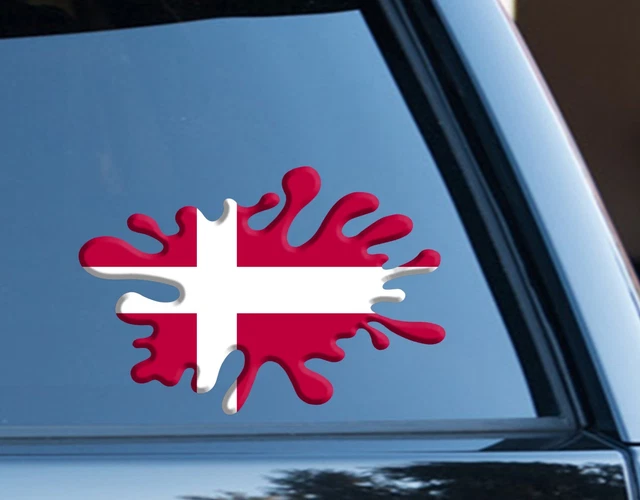 German Flag Splat Decal Sticker - Funny Car, Van, Or Laptop - Glossy Finish