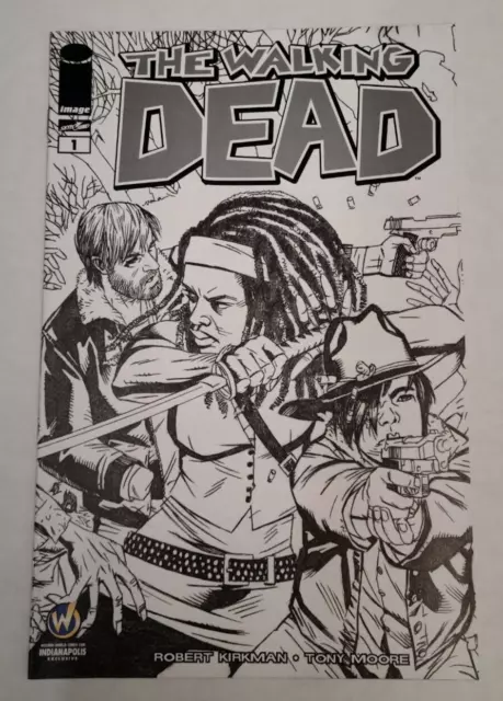 WALKING DEAD #1 Indianapolis 2015 B/W Wizard World Comic Con Exclusive Image