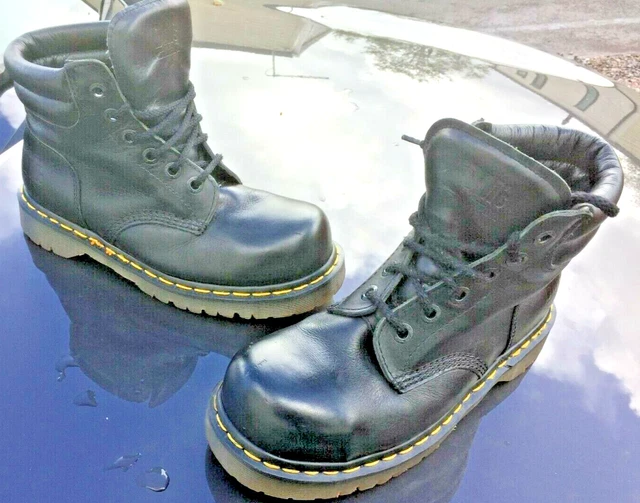 Dr Martens 2239 stivali in pelle nera UK 7 EU 41 dita in acciaio Made in England