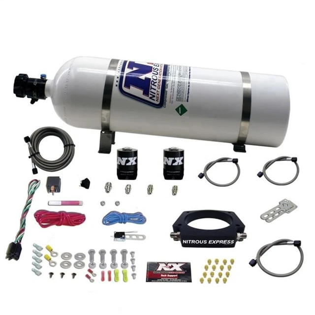 Nitrous Express GM Ls 90mm Nitroso Piastra Kit (50-400HP) W/15lb Bottiglia