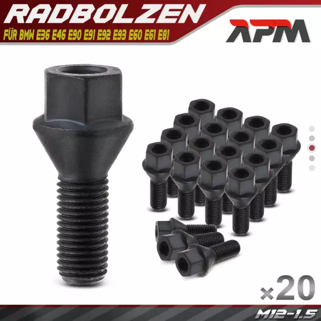 20x Radbolzen Radschraube für BMW E36 E46 E90 E91 E92 E93 E60 E61 E81 E87 MINI