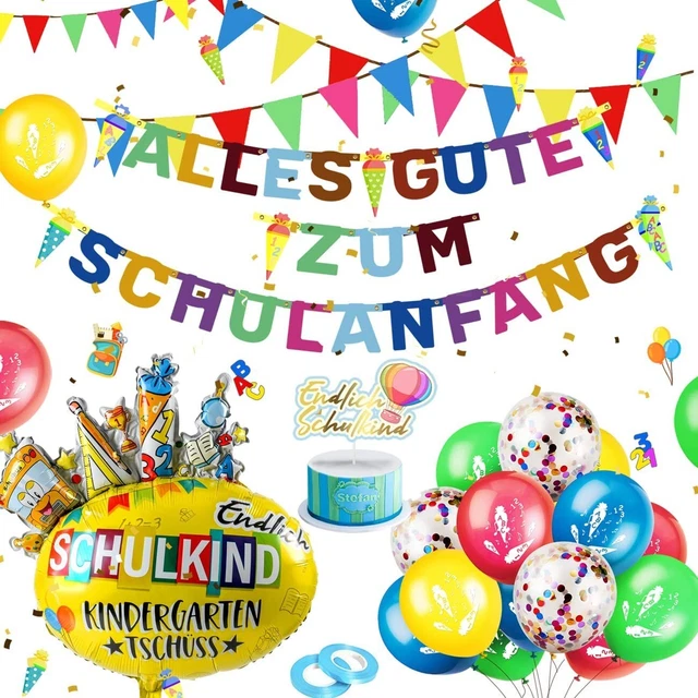 3er Set Einschulung Tischdecken - Alles Gute Zum Schulanfang Deko Für Jungen & Mädchen | Blau