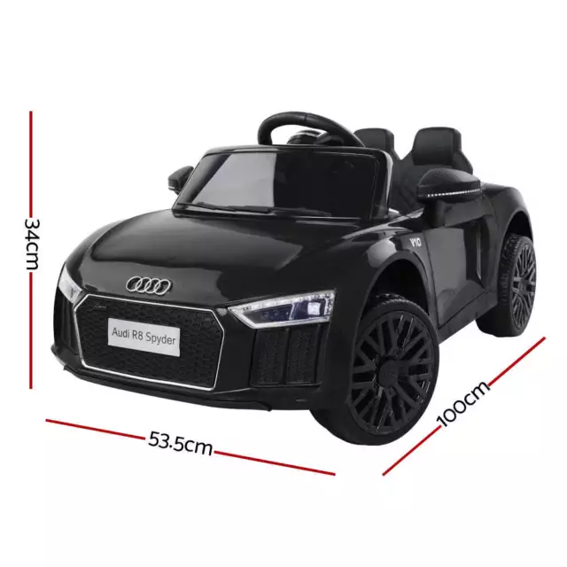 Kids Ride On Car Audi R8 Licensed Sports Electric Toy Cars Black 2