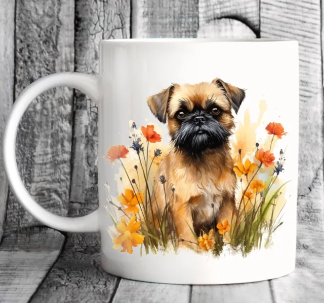 Pet Dog Mug, watercolour Brussels Griffon- Ideal Gift