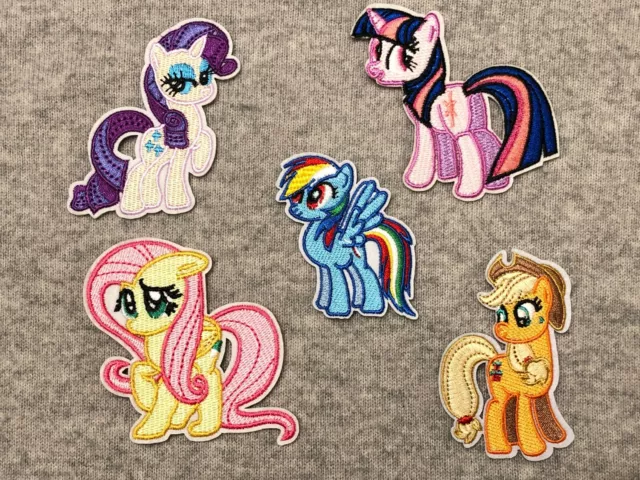 1pc My Little Pony Iron On Patch Applejack Rainbow Dash Twilight Sparkle Unicorn