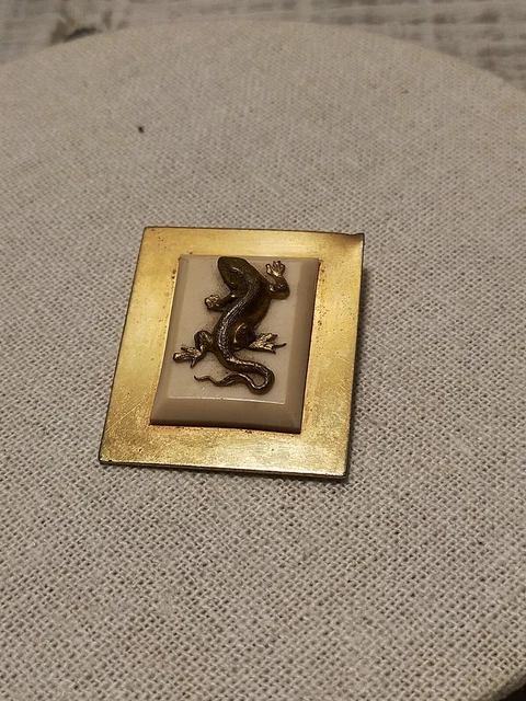 Broche Vintage Art Déco Salamandre Signée JEAN PAINLEVÉ - Années 1930, Pièce De Collection - Occasion