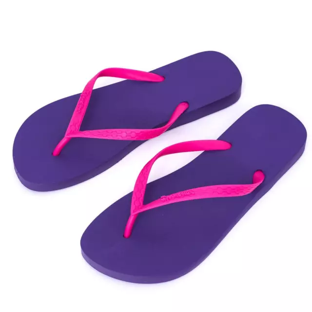 New Ladies Women Flip Flops Summer Pool Beach Sandals Toe Post Purple Ipanema 2