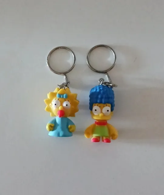 KIDROBOT THE SIMPSONS KEYCHAINS MARGE & BABY MAGGIE MINI FIGURES LOT Of 2