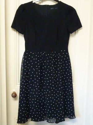 Zara Basic - Black And White Dress  - Size M