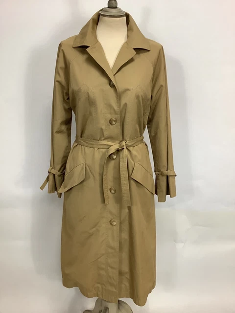 VINTAGE 1970S JAEGER belted camel tailored shower resistant trench
