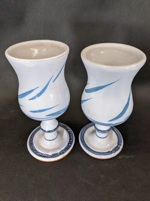 Hand Made Studio Pottery Muckross House Killarney Ireland Goblets As Is