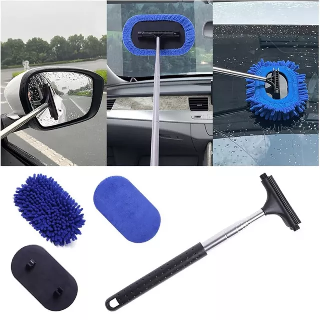 Windscreen Long Reach Microfiber Glass Cleaner & Shine Cloth Demister Pad Car