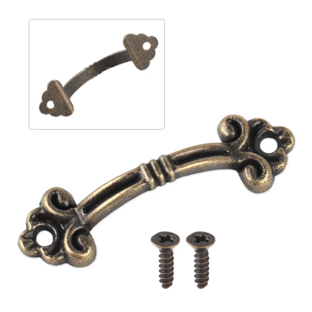 10x Antique Brass Mini Jewelry Box Drawer Cupboard Cabinet Handle Pull Knob lp