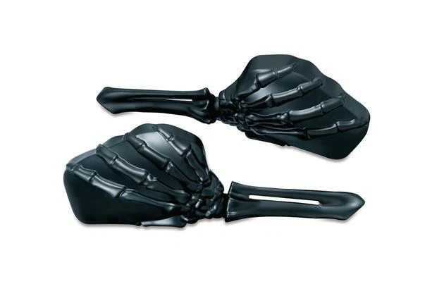 Kuryakyn Skeleton Hand Mirrors Black