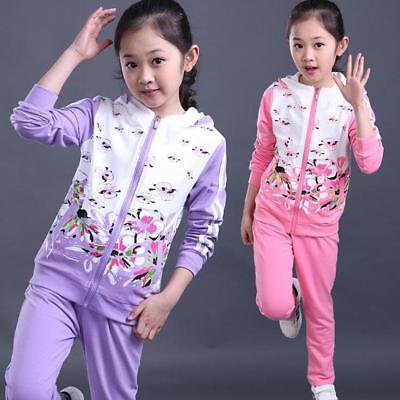3-15 Years Kids Clothing Baby Girls Clothes Jacket Pants Tracksuit Sport Suit