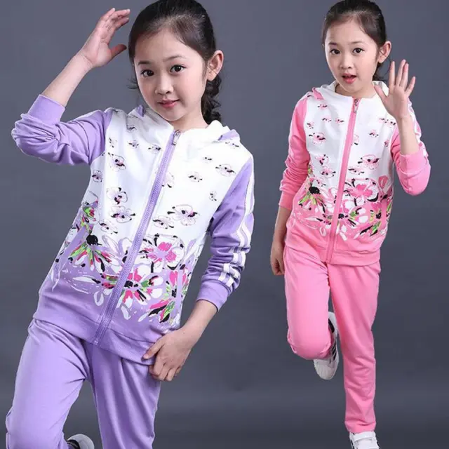 Abbigliamento bambini 3-15 anni bambine vestiti giacca pantaloni tuta sportiva