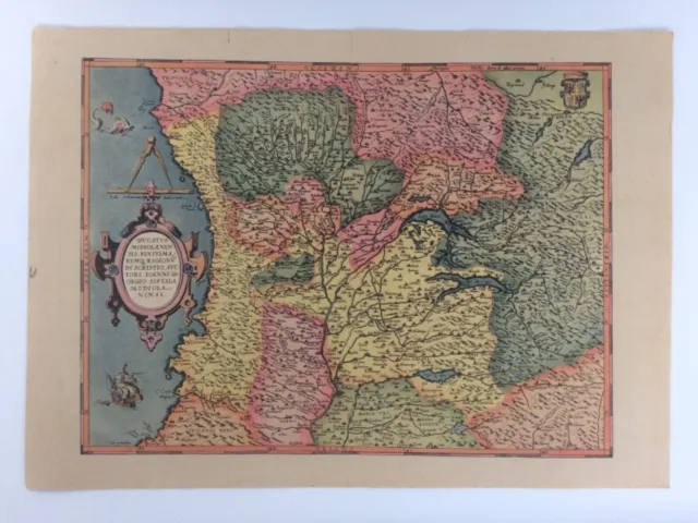 Antique Map Print Auctore IOANNE Georgio Abraham Ortelius  Reproduction