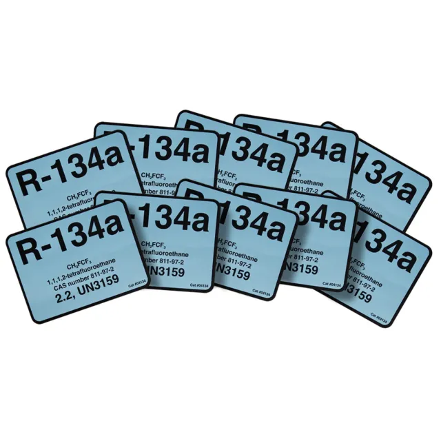 R-134a / R134a Label # 04134 , Pack of (10)