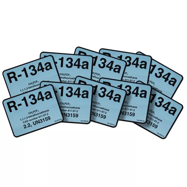 R-134a / R134a Label # 04134 , Pack of (10)