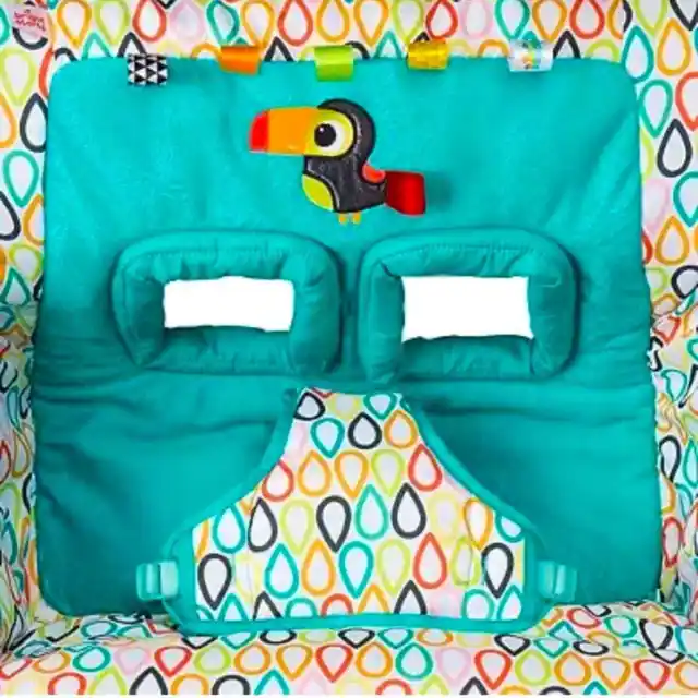 Bright Starts Teal Toucan Shopping Cart Cover