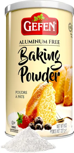 Baking Powder, 8Oz Resealable Container, Gluten Free, Aluminum Free, Cornstarch