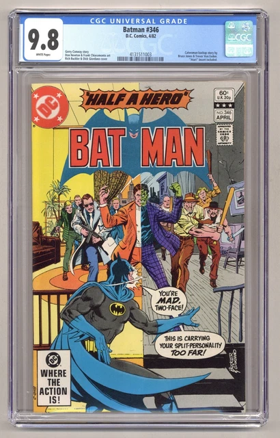 Batman 346 (CGC 9.8) Catwoman backup story Atari insert 1982 DC Comics L370