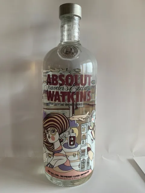 Absolut Vodka Limited Edition WATKINS travelers edition 1L