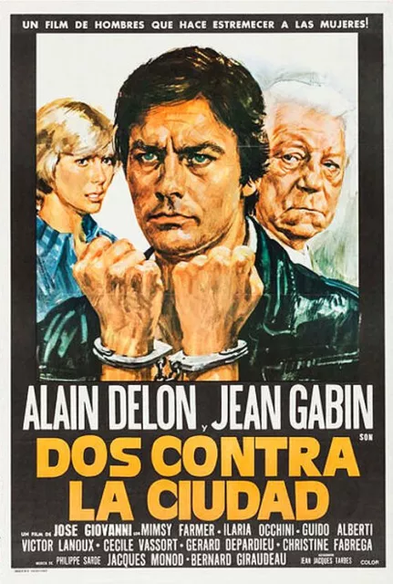 Affiche / Poster Argentine "Deux hommes dans la ville" Delon / Gabin / Giovanni