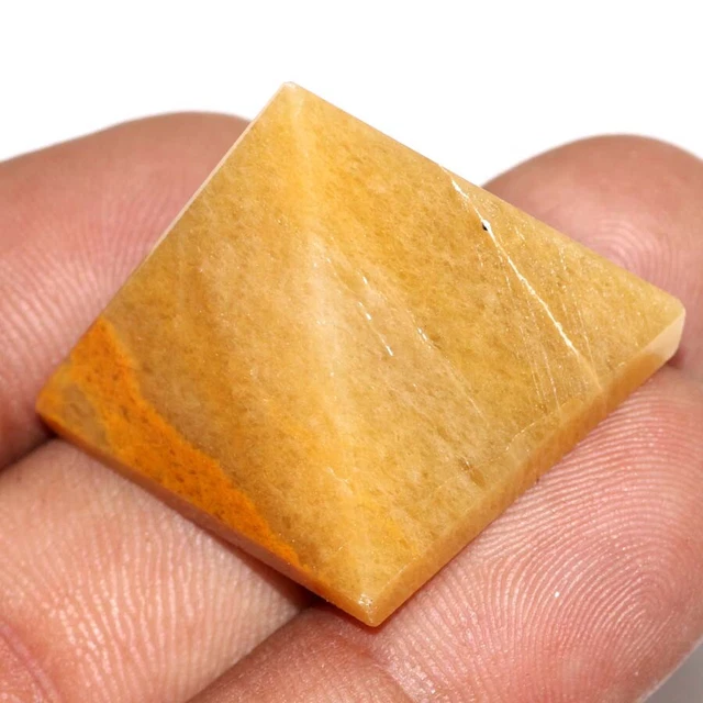 Yellow Aventurine Crystal Sphere Orgone Pyramid 25x25mm GW