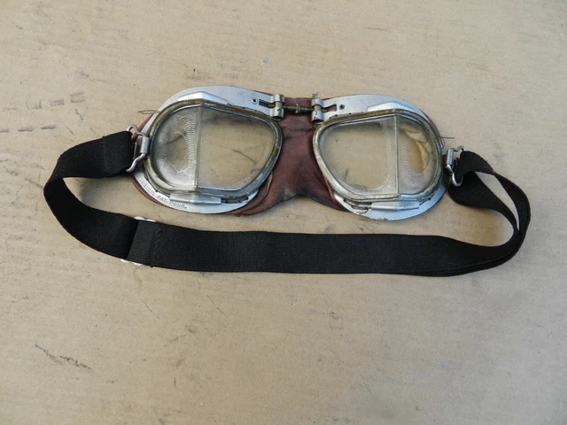 VINTAGE STADIUM LEATHER GOGGLES. Possibly RAF or Motorcycle