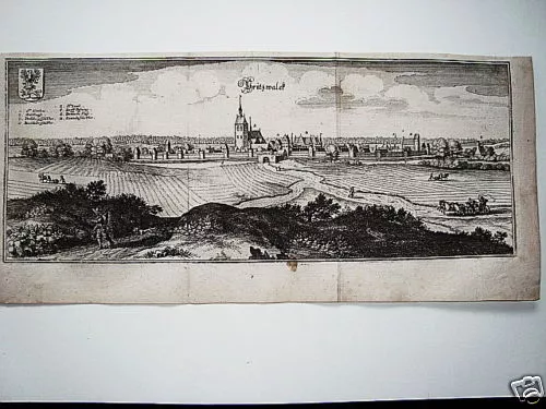 Pritzwalk  Brandenburg echter alter  Merian Kupferstich 1652