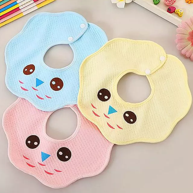 Baby Bibs Infant Cotton Feeding Saliva Towel Burp Cloth For Newborn Boys GirDC