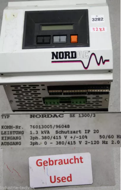 NORD Nordac Fréquence Convertisseur Onduleur Sk 1300/3 1,3 Kva