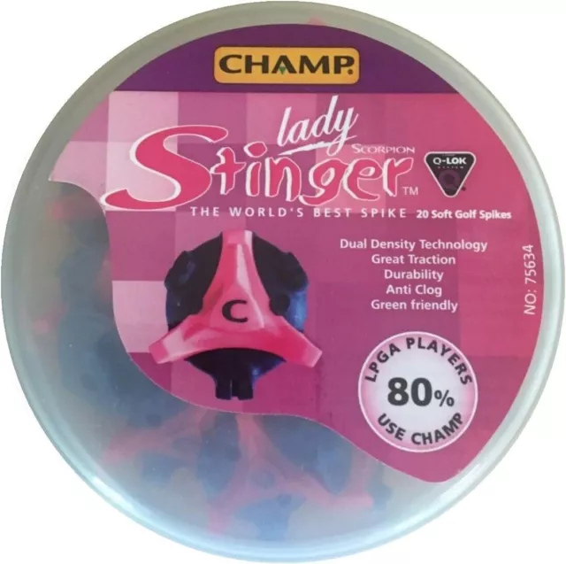 CHAMP Donna Stinger Q Lok Golf Tacchetti. 18 Chiodi/CLEATS